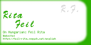 rita feil business card